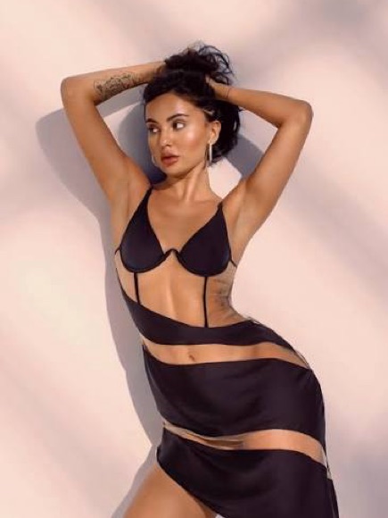 God Save Queens 'Scarlett' Black Mesh Dress Nwot